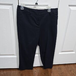 Rafaella Blue Capris with High Waist Design